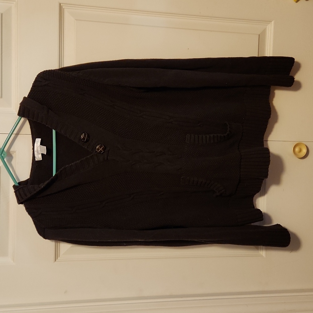 Christopher and Banks Large Hooded Brown Sweater
